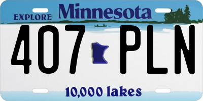 MN license plate 407PLN