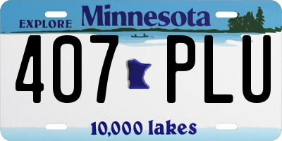 MN license plate 407PLU