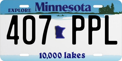 MN license plate 407PPL