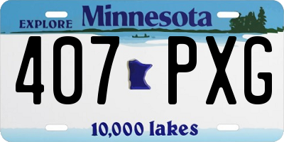 MN license plate 407PXG