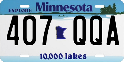 MN license plate 407QQA
