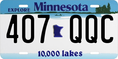 MN license plate 407QQC