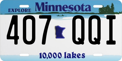 MN license plate 407QQI