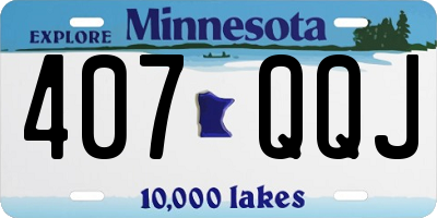MN license plate 407QQJ