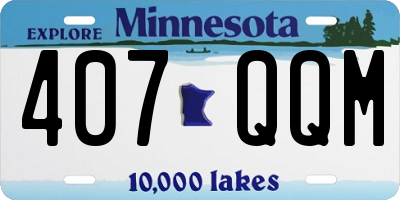 MN license plate 407QQM