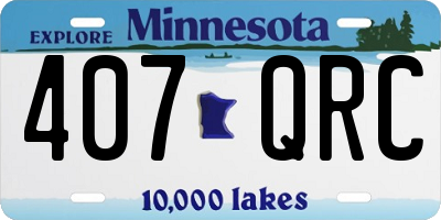 MN license plate 407QRC