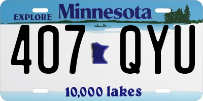 MN license plate 407QYU