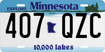 MN license plate 407QZC