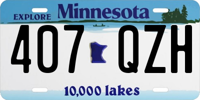 MN license plate 407QZH