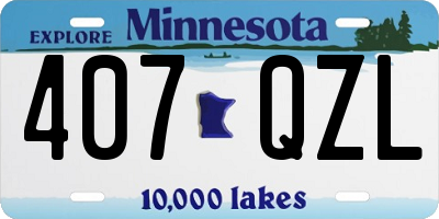 MN license plate 407QZL