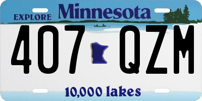 MN license plate 407QZM