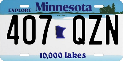 MN license plate 407QZN