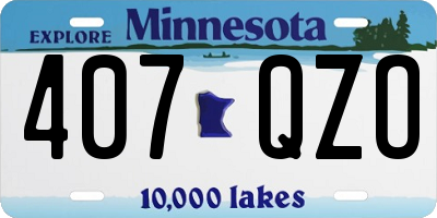 MN license plate 407QZO