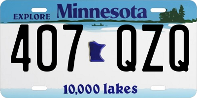 MN license plate 407QZQ