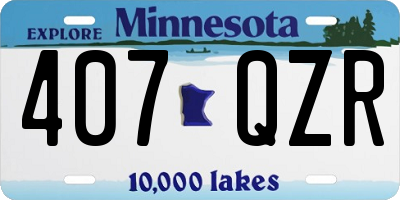 MN license plate 407QZR