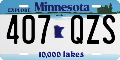 MN license plate 407QZS