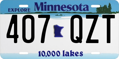 MN license plate 407QZT