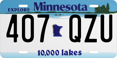 MN license plate 407QZU