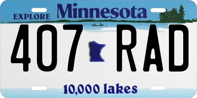 MN license plate 407RAD