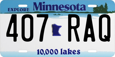 MN license plate 407RAQ