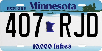 MN license plate 407RJD