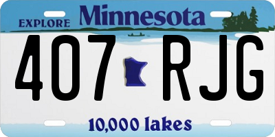 MN license plate 407RJG