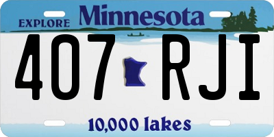 MN license plate 407RJI