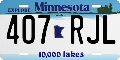 MN license plate 407RJL