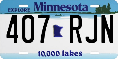 MN license plate 407RJN