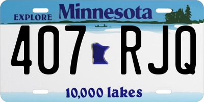 MN license plate 407RJQ