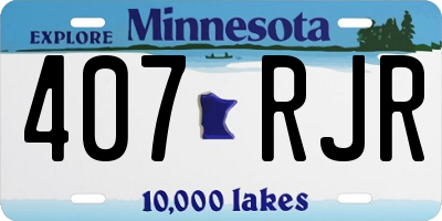 MN license plate 407RJR