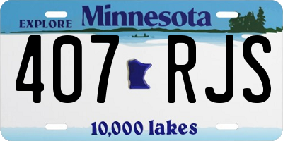 MN license plate 407RJS