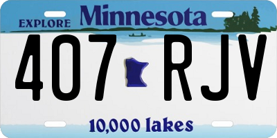 MN license plate 407RJV