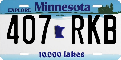 MN license plate 407RKB