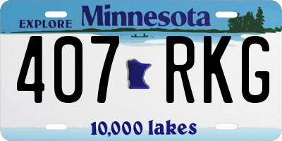 MN license plate 407RKG