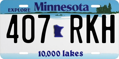MN license plate 407RKH
