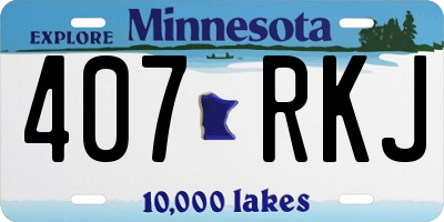 MN license plate 407RKJ