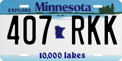 MN license plate 407RKK