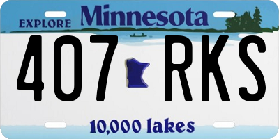 MN license plate 407RKS