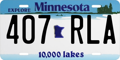 MN license plate 407RLA