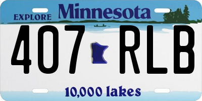 MN license plate 407RLB