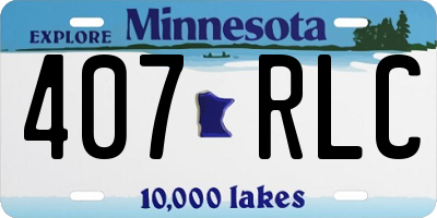 MN license plate 407RLC