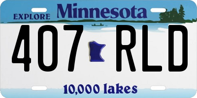 MN license plate 407RLD