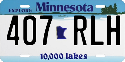 MN license plate 407RLH