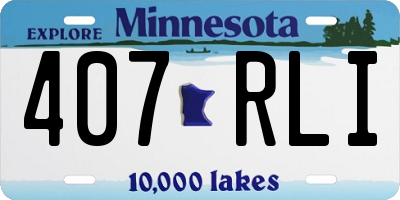 MN license plate 407RLI