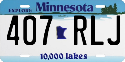 MN license plate 407RLJ