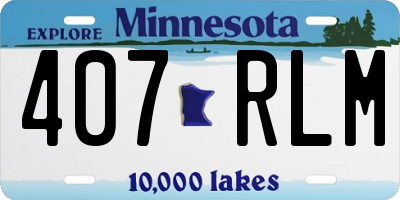 MN license plate 407RLM