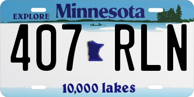 MN license plate 407RLN