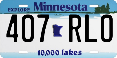 MN license plate 407RLO