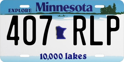 MN license plate 407RLP